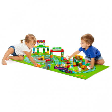 Molto blocks tren y tapiz