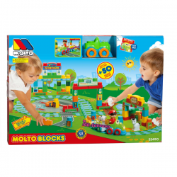 Molto blocks tren y tapiz
