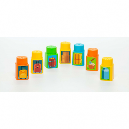 Molto blocks tren y tapiz