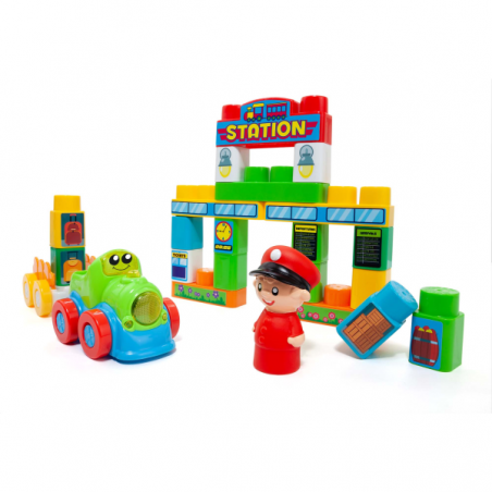 Molto blocks tren y tapiz