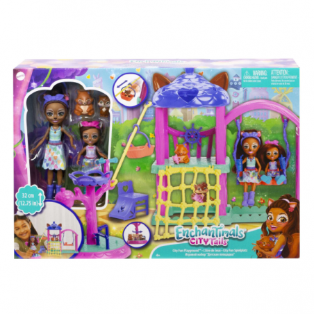 Enchantimals city tails parque de juegos de sabine squirrel