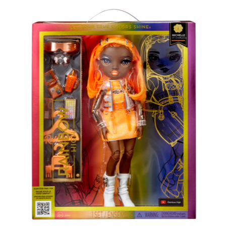 Rainbow high serie 5 - michelle st carlos (naranja)