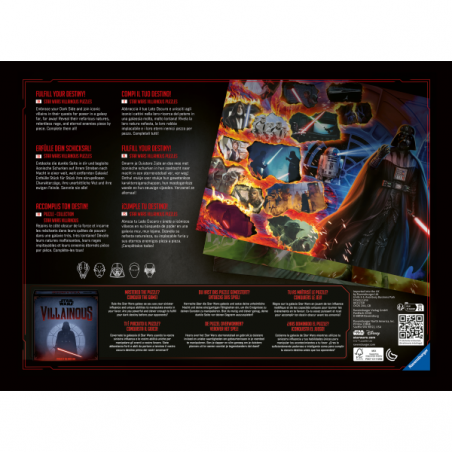 Puzzle 1000 piezas star wars villainous darth vader