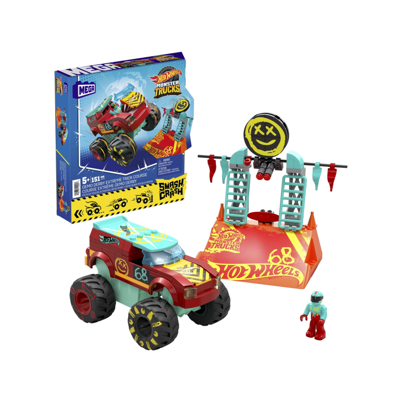 MEGA CONSTRUX HOT WHEELS MONSTER TRUCKS PISTA DEMO DERBY
