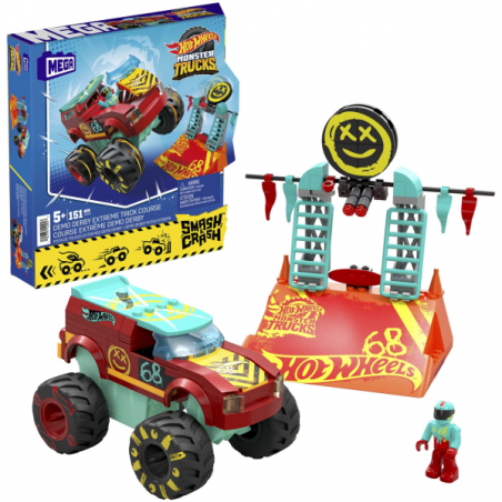 MEGA CONSTRUX HOT WHEELS MONSTER TRUCKS PISTA DEMO DERBY