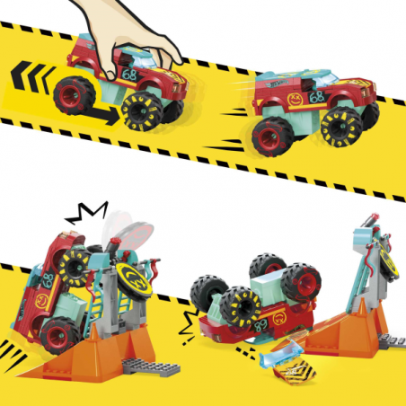 Mega construx hot wheels monster trucks pista demo derby