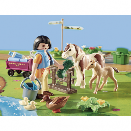 Playmobil play map paseo con ponis