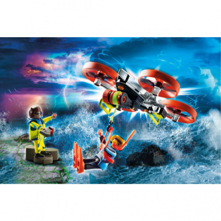 Rescate maritimo: buzo con dron de rescate playmobil city action