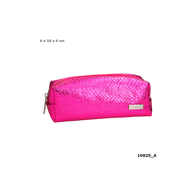 TOP MODEL ESTUCHE TUBULAR CON ESTAMPADO SERPIENTE ROSA