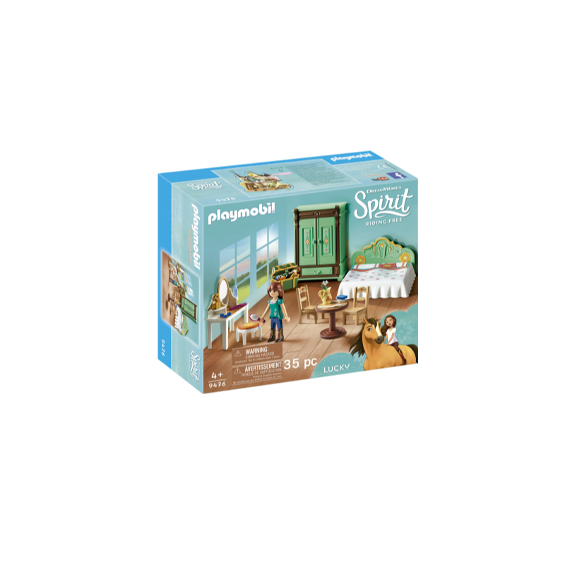 Artículo de la marca alemana Playmobil. Es un juguete. Acogedora habitación de Lucky con tocador, co