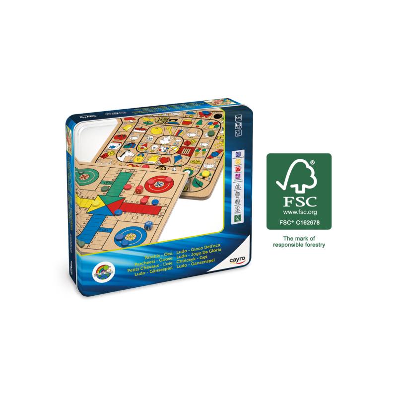 PARCHIS OCA DE MADERA METAL BOX