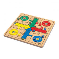 Parchis oca de madera metal box