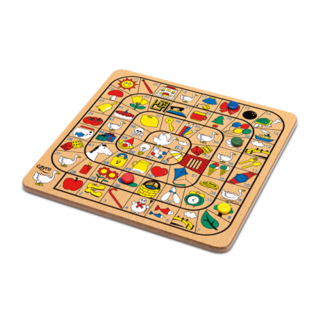 Parchis oca de madera metal box