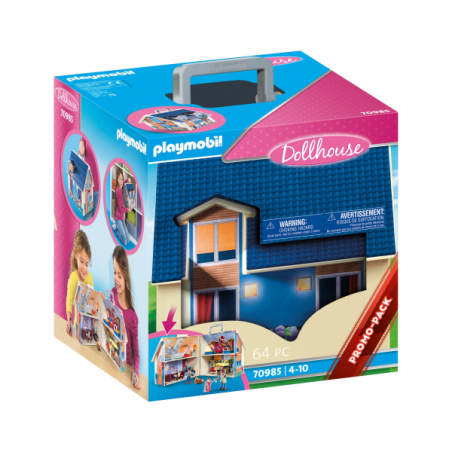 Playmobil - casa de muñecas maletín (70985)