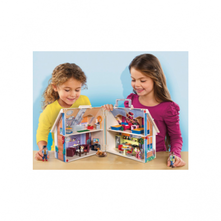 Playmobil - casa de muñecas maletín (70985)