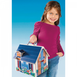Playmobil - casa de muñecas maletín (70985)