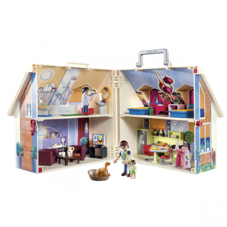 Playmobil - casa de muñecas maletín (70985)