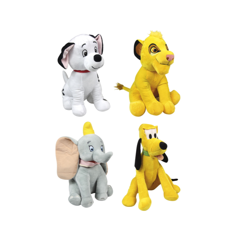 PELUCHE DISNEY 38CM DUMBO - DALMATA - SIMBA - PLUTO SURTIDO