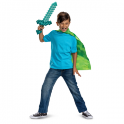 Minecraft set espada con capa