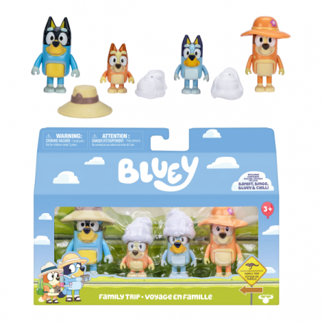 Bluey pack 4 figuras
