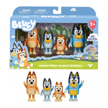 Bluey pack 4 figuras