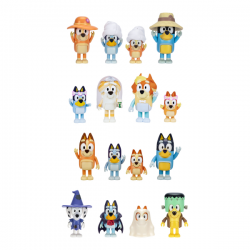 Bluey pack 4 figuras