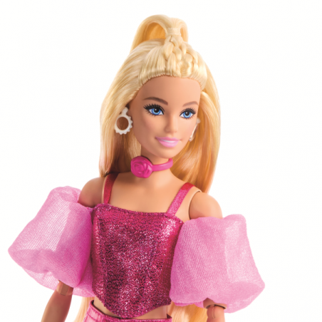 Barbie deluxe metallic muñeca con corset rosa