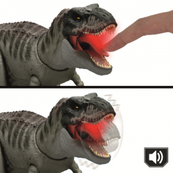 Jurassic world dinosaurio de juguete t-rex ataca