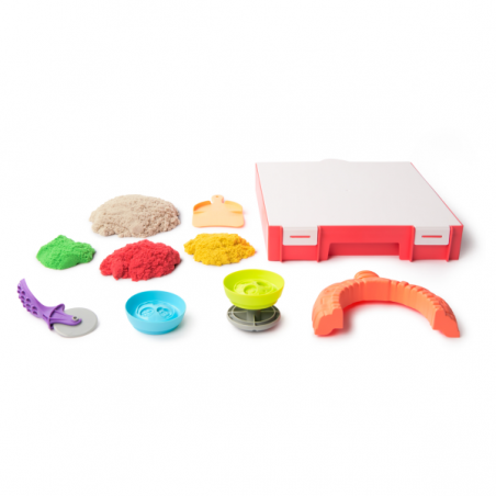 Kinetic sand squish pizza