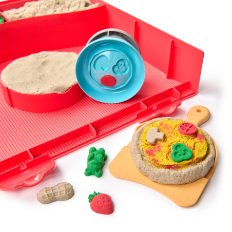 Kinetic sand squish pizza