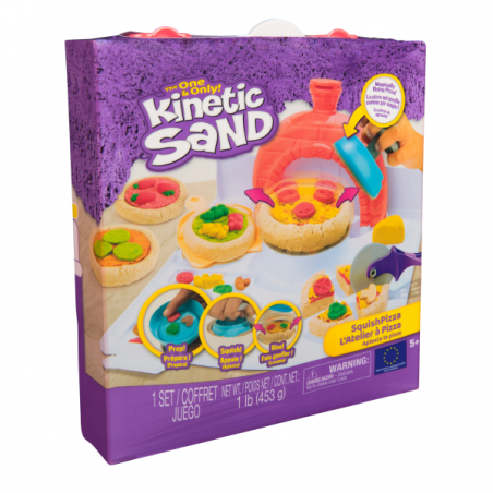 Kinetic sand squish pizza
