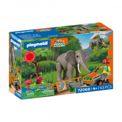 Elefante con cuidadora...
