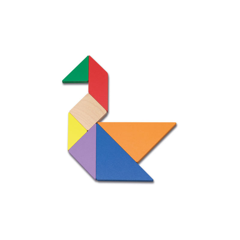 TANGRAM DE MADERA DE COLORES EN CAJA DE METAL (MADERA FSC)
