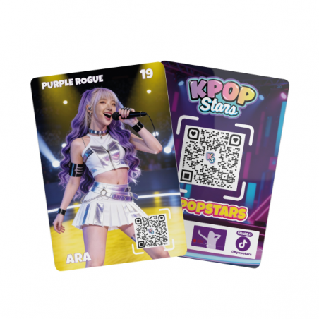 Kpop stars sobre 6 photocards interactivas