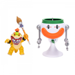Bowser jr. figura 13cm con clown car mario galaxy
