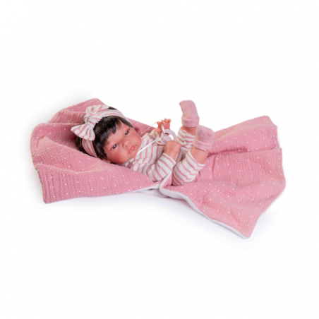 Baby toneta con mantita y lazo 33 cm