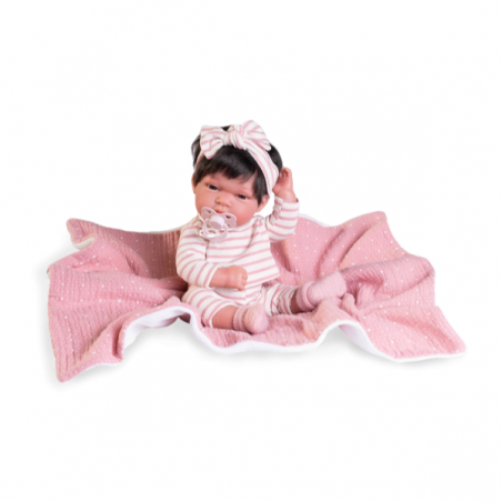 Baby toneta con mantita y lazo 33 cm