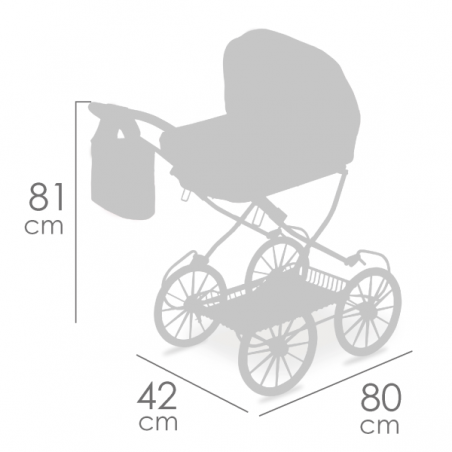 Coche de muñeca plegable verona 81cm
