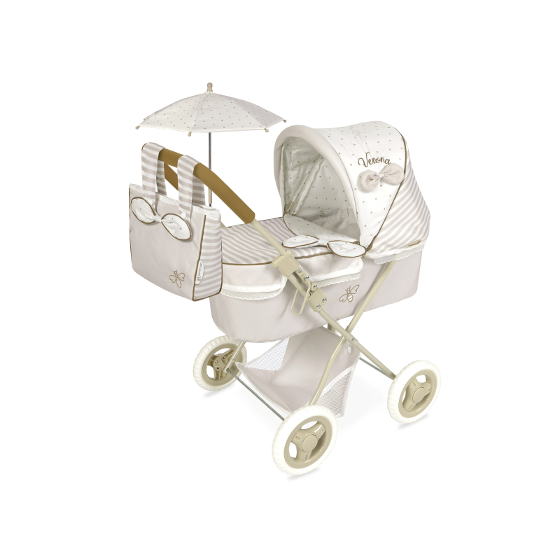 COCHE MUÑECA PLEGABLE CON SOMBRILLA VERONA 60CM