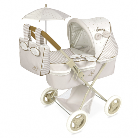 COCHE MUÑECA PLEGABLE CON SOMBRILLA VERONA 60CM
