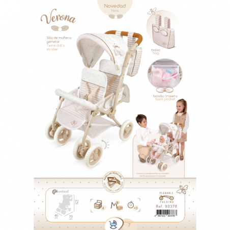 Silla gemelar plegable verona 72cm