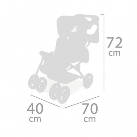 Silla gemelar plegable verona 72cm