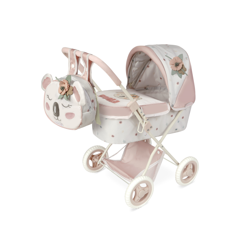 COCHE DE MUÑECA PLEGABLE CON MOCHILA KOALA 60CM