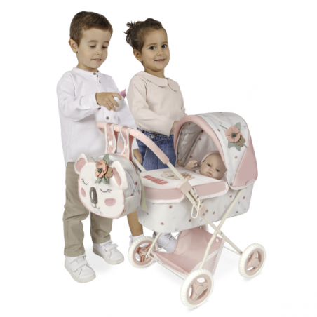 Coche de muñeca plegable con mochila koala 60cm