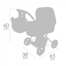 Coche de muñeca plegable con mochila koala 60cm