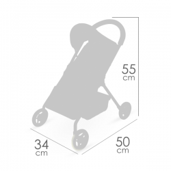 Silla de muñecas con capota tulipe 55cm