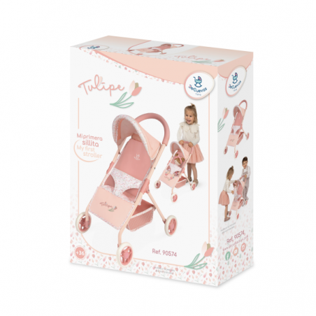 Silla de muñecas con capota tulipe 55cm