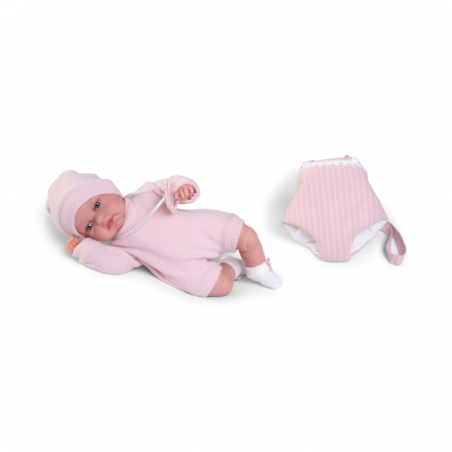 Toneta balbuceo con portabebe 34cm mecanismo voz