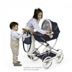Coche de muñecas plegable vintage 81cm