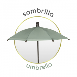 Coche de muñecas plegable con sombrilla y bolso capriccio 60cm